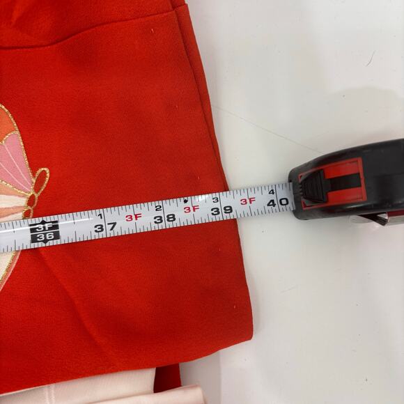 Japanese Kimono Womens XXS Pink Red Robe Costume Traditional Child Dress Up - Picture 7 of 16